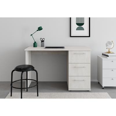 Schreibtisch VOGL MÖBELFABRIK "Tobi, optional mit Tastaturauszug", blau (betongrau), B:115cm H:73cm T:56cm, Tische, mit 3 Schubkästen, Breite 115 cm, Made in Germany Image