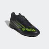 Fußballschuh ADIDAS PERFORMANCE "F50 LEAGUE KIDS TF", Gr. 31, schwarz (core schwarz, iron metallic, lucid lemon), Synthetik, Textil, sportlich, Schuhe, geeignet für harte Untergründe Asche und Kunstrasen
