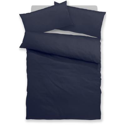 Bettwäsche "Mila in 135x200, 155x220 oder 200x200 cm", blau (marine), B/L: 135cm x 200cm, , Mako-Satin, B/L: 80cm x 40cm, Mako-Satin, Obermaterial: 100% Baumwolle, GUIDO MARIA KRETSCHMER HOME & LIVING, Bettwäsche, Mako-Satin, Bettwäsche aus... Image