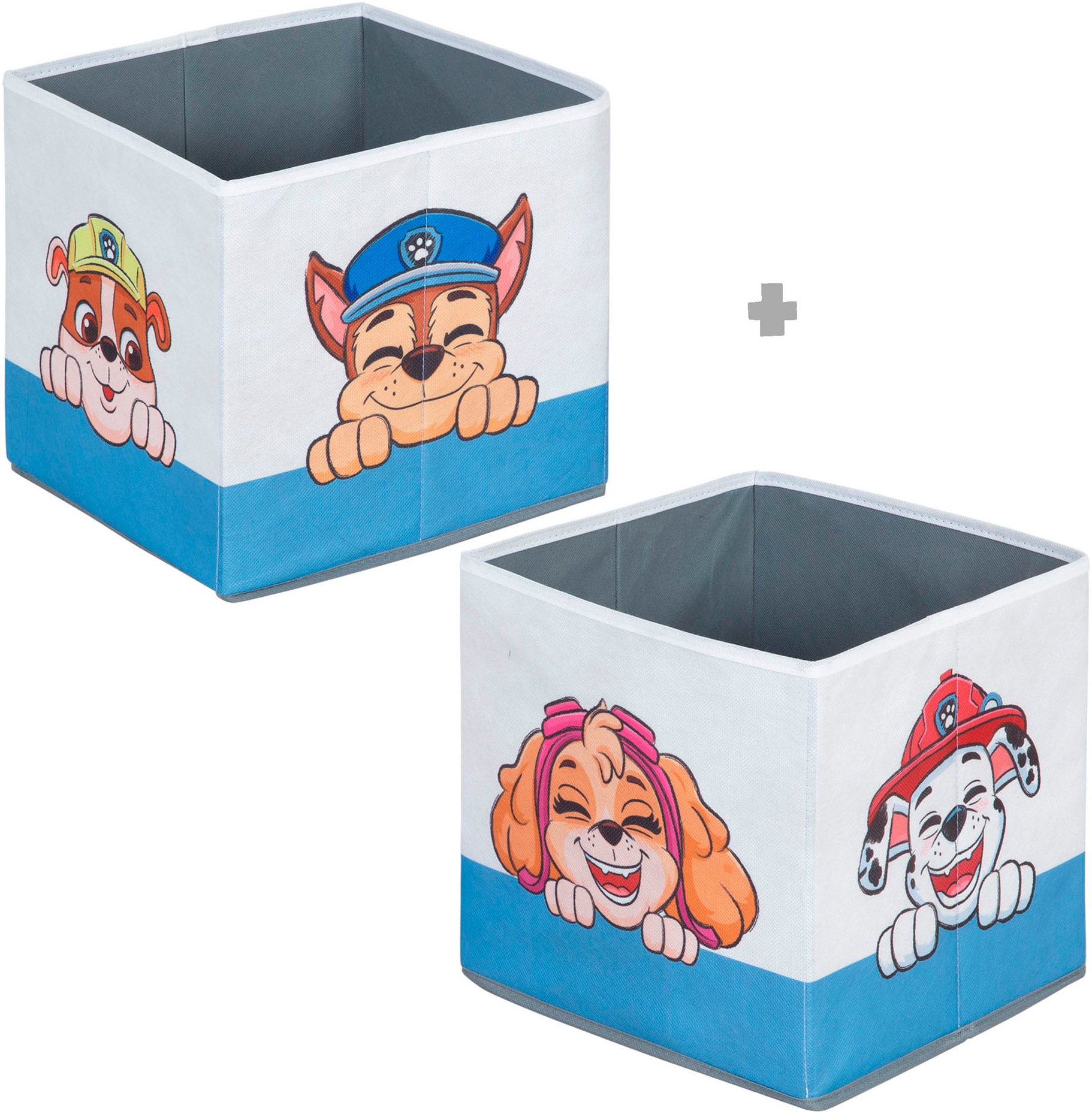 Aufbewahrungsbox ROBA "Paw Patrol", blau, Aufbewahrungsboxen, Kinder, B/H/T: 27cm x 27cm x 27cm, Paw Patrol, Polyester, Aufbewahrungsbox, B:27cm H:27cm T:27cm