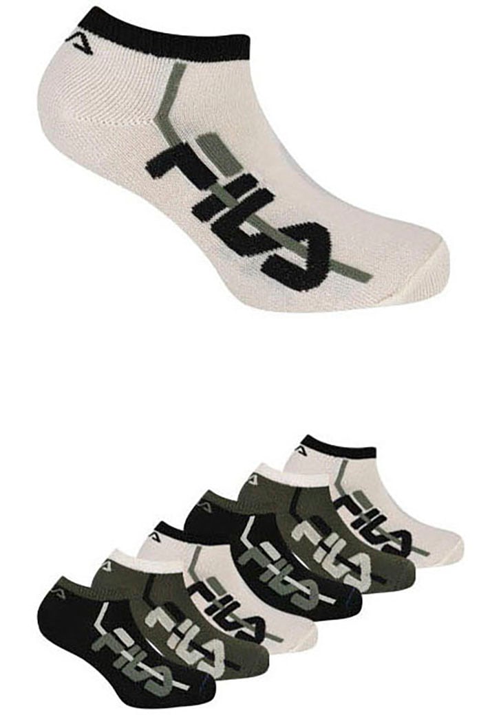 Freizeitsocken FILA "JUNIOR BOY INVISIBLE SOCKS", Kinder, Gr. 27-30, military, Baumwollmischung, bestickt, mehrfarbig, Socken, Bequemes Fußbett für optimalen Komfort Image