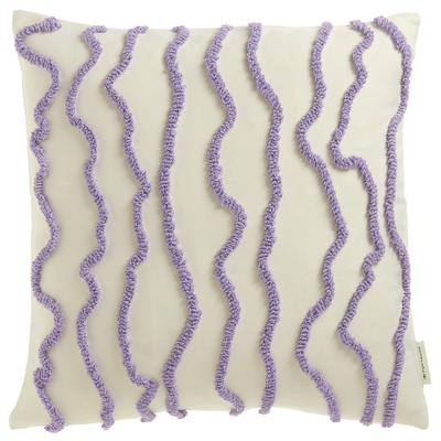 Dekokissen TOM TAILOR HOME "Wavy", lila (lila, gemustert), B:45cm L:45cm, Mischgewebe, Dekokissen_Sitzkissen_Kissenhüllen, bestickt, mit hohem Baumwollanteil Image
