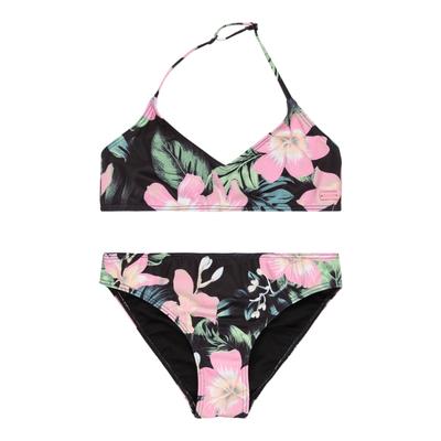 Badeanzug ROXY "Shadow Floral Brasic", Mädchen, Gr. 12(148-156cm), schwarz, 18% Elasthan, 82% Polyester, Badeanzüge Image