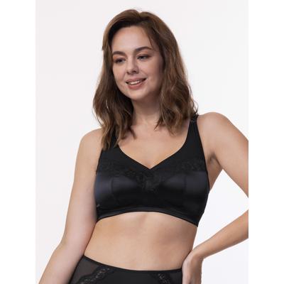 Minimizer-BH DORINA "TEAGAN", Damen, Gr. 85, Cup G, schwarz, Satin, Spitze, Obermaterial: 92% Polyester, 8% Lyocell, feminin, BHs, ohne Bügel, breite Träger, Satin und Spitze Image