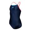 Badeanzug ARENA "GIRL'S ARENA SWIMSUIT LIGHT DROP SOLID für Mädchen", Mädchen, Gr. 164, N-Gr, navy, fluo rot, fluo rot, blau china, Obermaterial: 82% Polyamid, 18% Elasthan. Futter: 100% Polyester, sportlich, Badeanzüge
