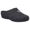 Hausschuh JOSEF SEIBEL "Cholet 06", Damen, Gr. 41, anthrazit kombiniert, Filz, Basic, Schuhe, Pantoffel, Slipper mit dezentem Absatz und in Weite H