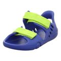 Badesandale SUPERFIT "SPLASH-S WMS: M", Kinder, Gr. 33, bunt (dunkelblau, hellgrün), Synthetik, Polyester, sportlich, Schuhe, Wassersandale mit Klettverschluss, Größenschablone zum Download