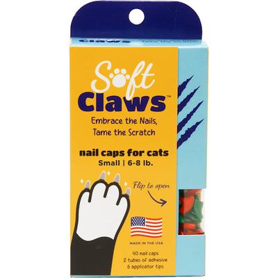 Soft Claws Seasonal Holiday Red & Green Cat Nail Caps, Small