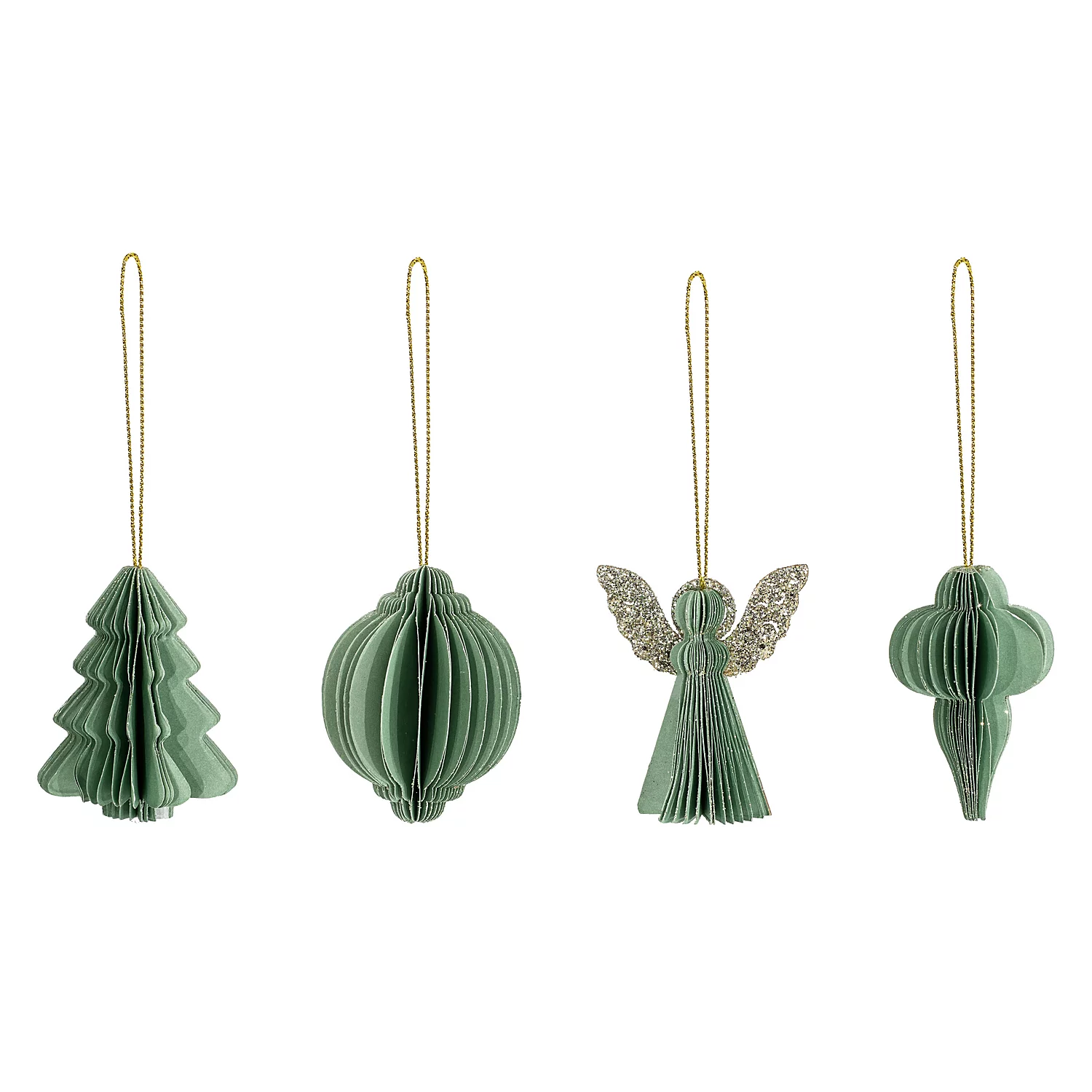 Suspensions alvéolées "Noël", menthe