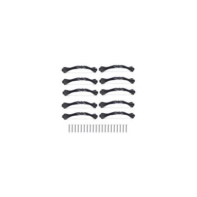 Ccykxa - 10 Stück schwarzer Küchenschrankgriff, 128 mm Metall-Schubladengriff, Möbelknopf aus Image