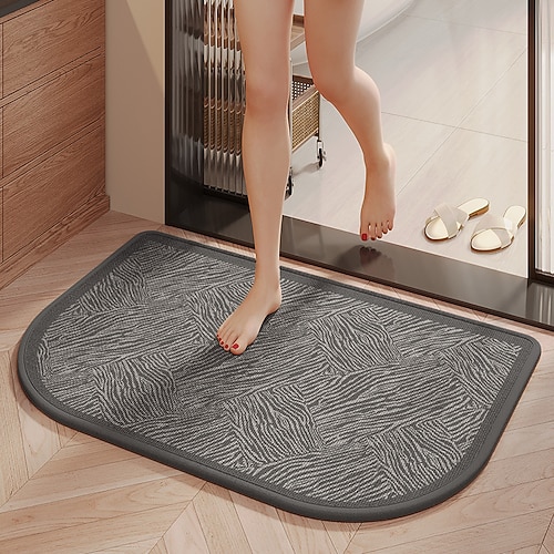 Tapis de salle de bain fin, séchage rapide, absorbant, antidérapant, tissé en sisal, tapis de bain pour salle de bain, tapis de salle de bain, tapis de salle de bain, tapis de sol tissé lavable, tapis