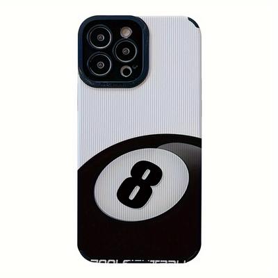 TEMU No. 8 Billiard Tpu Pattern Is Suitable For Iphone 15 Pro , As Well As Iphone 14/13 Pro/12/11/7/8 Plus/x/xr/xs Max, Featuring A Stylish And Protective Full-cover Design Image