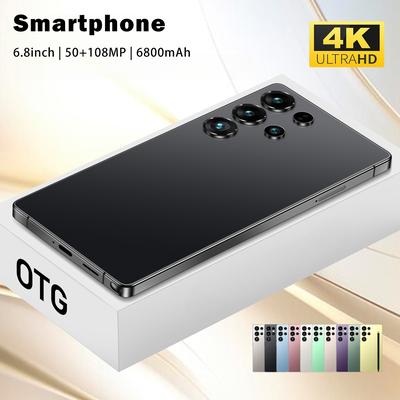 TEMU Smartphone, 12gb+512gb Storage Space, 6.8-inch Display, Durable Battery, Dual Standby, Built-, Facial Unlock, 1080x1920 Display Resolution, Supports 5g, Fast Charging, Unlock And Use Image