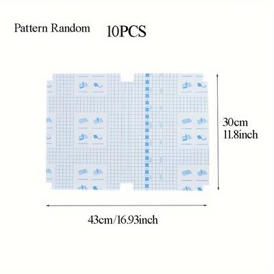 TEMU 10pcs Self-adhesive Book Cover, Transparent Frosted Waterproof Book Film, Dustproof Book Cover, Back-to-school Learning Supplies, Pre-cut Book Covers (random Pattern) Image