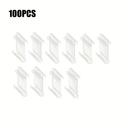 TEMU 100/200/300pcs White Plastic Tomato Truss Supports - Sturdy Plant For Tomatoes, Vegetables, Pots, Planters & Containers - , Space-saving, And Durable Garden Accessorie Image