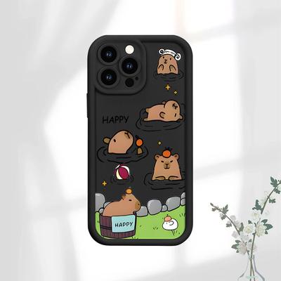 TEMU Phone Case Featuring A Capybara Design With Uv Printing, Offering 360-degree Protection For Models, Including The And Se. A Perfect Birthday Gift For And . Image