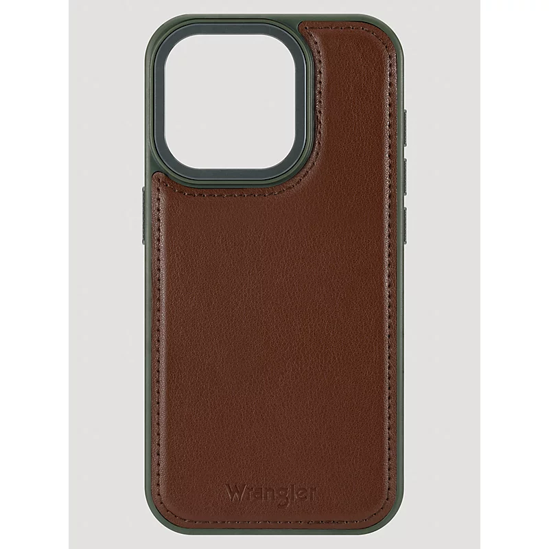 Wrangler Smartphone Leather Case Brown Size 16 Pro