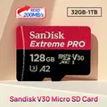 SanDisk V30 Micro SD Extreme PRO 32GB 64GB 128G 256G 512GB 1TB UHS-I Scheda di memoria TF Card 200MB/s C10 U3 4K per fotocamera Steam Deck