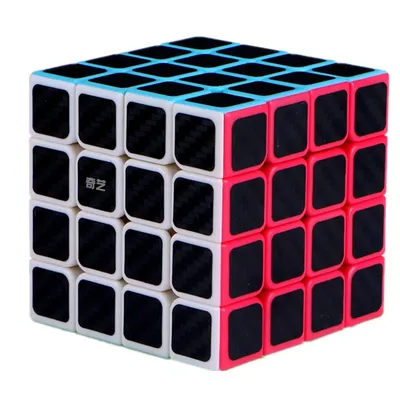 QIYI Cube 2x2 3x3 4x4 5x5 Pyramide Ahornblatt Kohlefaser Aufkleber Geschwindigkeit Zauberwürfel Puzzle Spielzeug für Kinder Kinder Geschenk Spielzeug Image