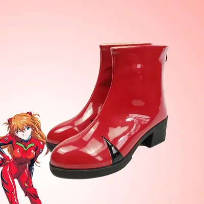 VA 02 Asuka Langley Soryu Cosplay Schuhe Stiefel Halloween Party Schuhe Rot 2025, heißer Verkauf Image