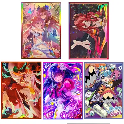 63 x 90 mm Anime-Kartenhüllen für YGO Trading Card Protector, 50 Stück Laser-Kartenhüllen für Spielkarten Image