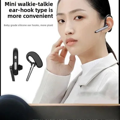 Bluetooth-Ohrbügel-Gegensprechanlage, Mini Wireless, Li-Ionen-Akku, für Hotel-/Restaurantpersonal, effizientes Team-Tool Image