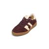 Sneaker MARC O'POLO "aus Rindleder in Cord-Optik", Damen, Gr. 40, schwarz aubergine rot, raw cotton, Obermaterial: 100% Leder (Rind), unifarben, Schuhe