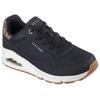 Sneaker SKECHERS "UNO-JUNGLE NITE", Damen, Gr. 38, schwarz (schwarz, leo), Lederimitat, animal-print, sportlich, Schuhe, Schnürschuh, Freizeitschuh mit Wedge-Absatz