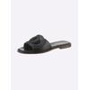 Pantolette HEINE, Damen, Gr. 39, schwarz, Leder, Rindsleder, Rindsleder, modisch, Schuhe