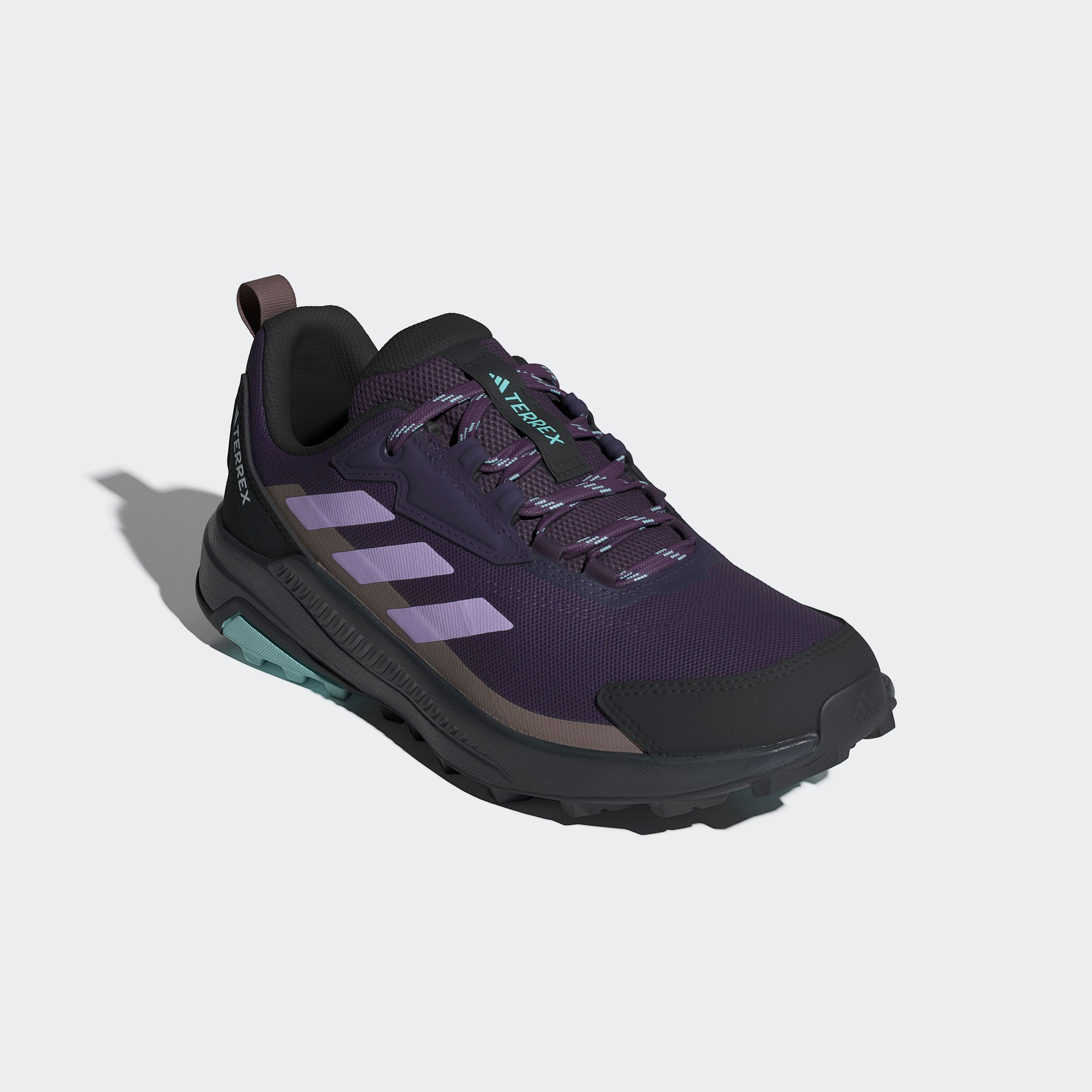 Wanderschuh ADIDAS TERREX "TERREX ANYLANDER", Damen, Gr. 40,5, aurora plum, powder plum, trace braun, Textil, Schuhe Wanderschuh, Topseller