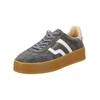Plateausneaker GANT "Gant Sneaker Veloursleder", Damen, Gr. 36, grau (dunkelgrau), Veloursleder, casual, Schuhe