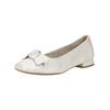Ballerina CAPRICE "Caprice Ballerinas Leder", Damen, Gr. 38, weiß, Leder, casual, Schuhe