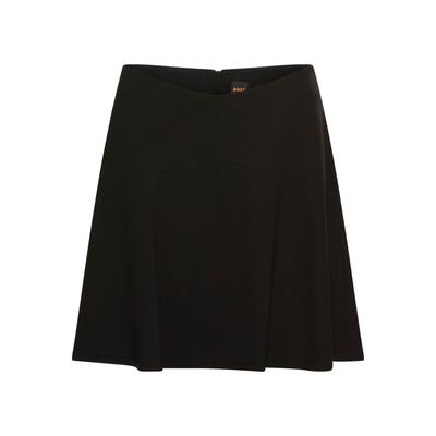 A-Linien-Rock BOSS ORANGE "Vilano Premium Damenmode", Damen, Gr. S, schwarz (schwarz 001), Jersey, Obermaterial: 70% Viskose, 26% Polyamid, 4% Elasthan, unifarben, casual, mini, Röcke, in Punto Milano Qualität Image