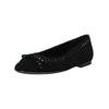 Ballerina GABOR "Gabor Ballerinas Veloursleder", Damen, Gr. 41, schwarz, Veloursleder, casual, Schuhe