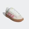 Sneaker ADIDAS SPORTSWEAR "GRAND COURT ALPHA", Gr. 41, sanftes weiß, bliss pink, gold metallic, Leder, Textil, sportlich, Schuhe, Design inspiriert vom adidas Campus 00
