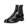 Stiefelette PAUL GREEN "Paul Green Stiefelette Leder/Textil", Damen, Gr. 40,5, schwarz (schwarz lack), Leder, Textil, casual, Schuhe
