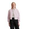 Outdoorjacke MARC O'POLO "aus recyceltem Polyester-Twill", Damen, Gr. 34, lila (pale lila), Obermaterial: 100% Polyester, unifarben, casual, regular fit, Langarm Strickbündchen, Jacken