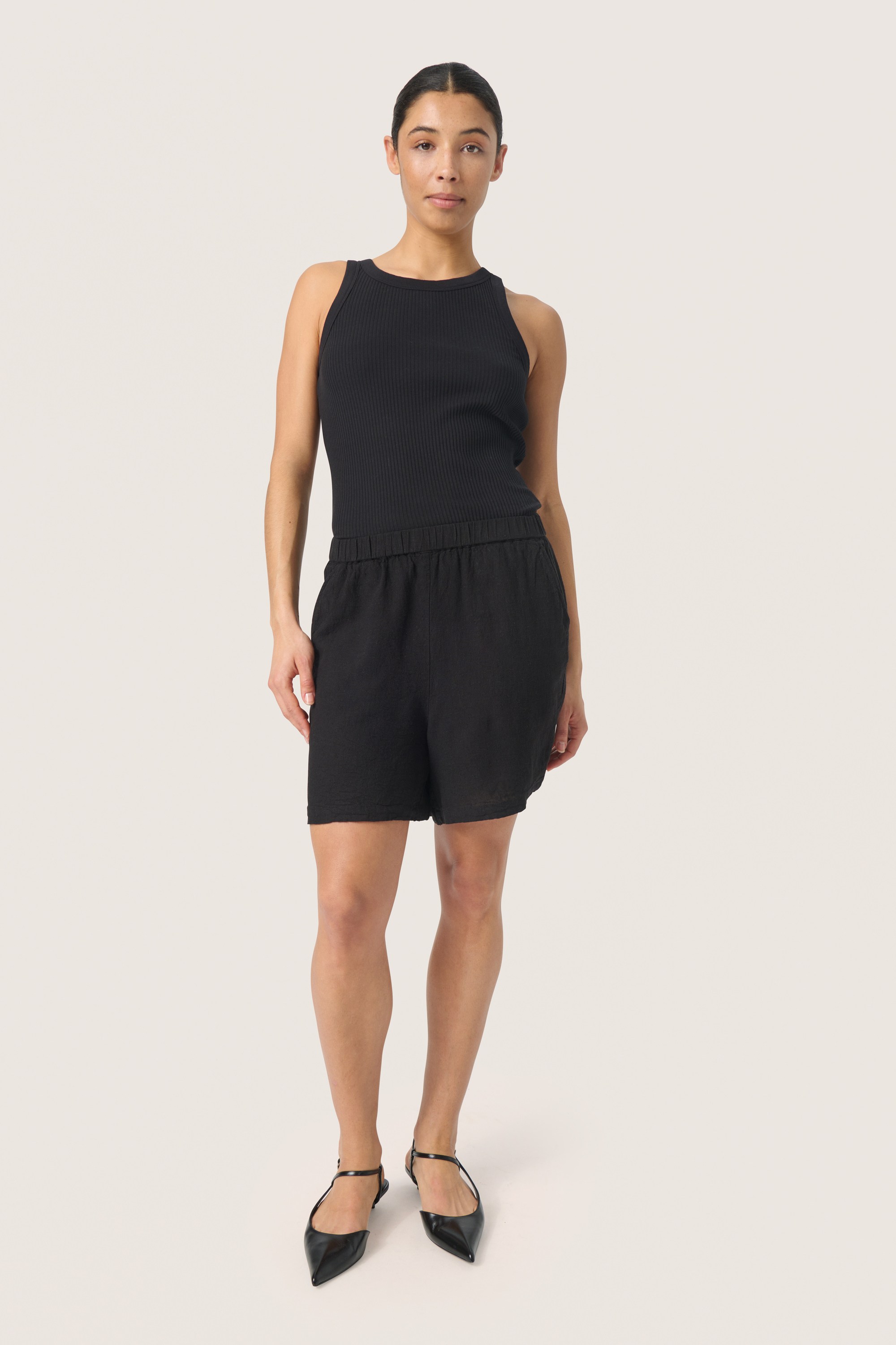 Shorts Gerade Passform Blac Image