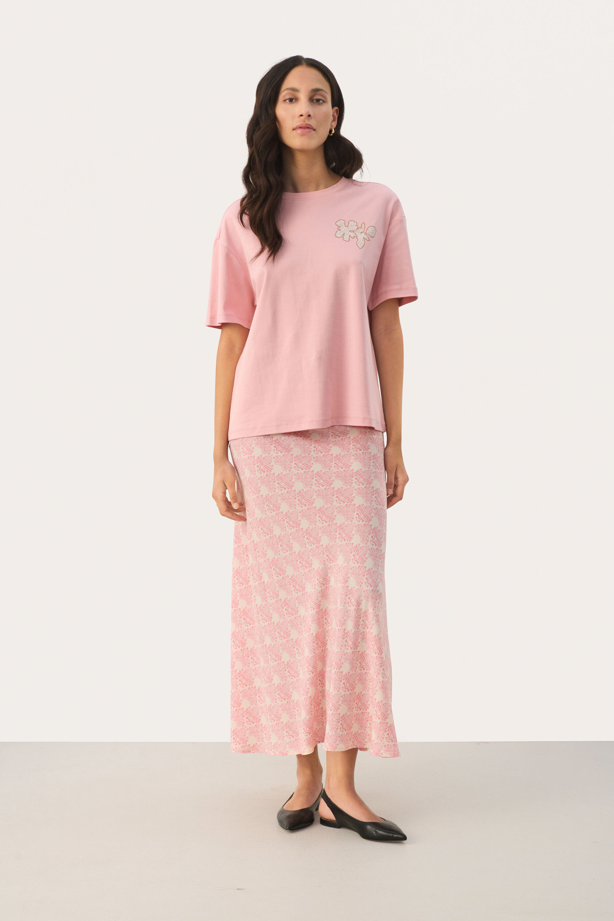 T-shirt Oversize fit Rose - French Oak Frame Print rose Image