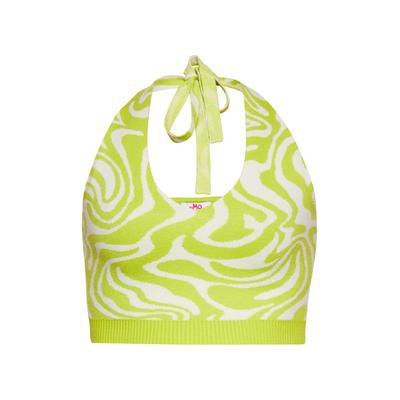 Mymo Crop-Top Damen WOLLWEISS LIMETTE Image
