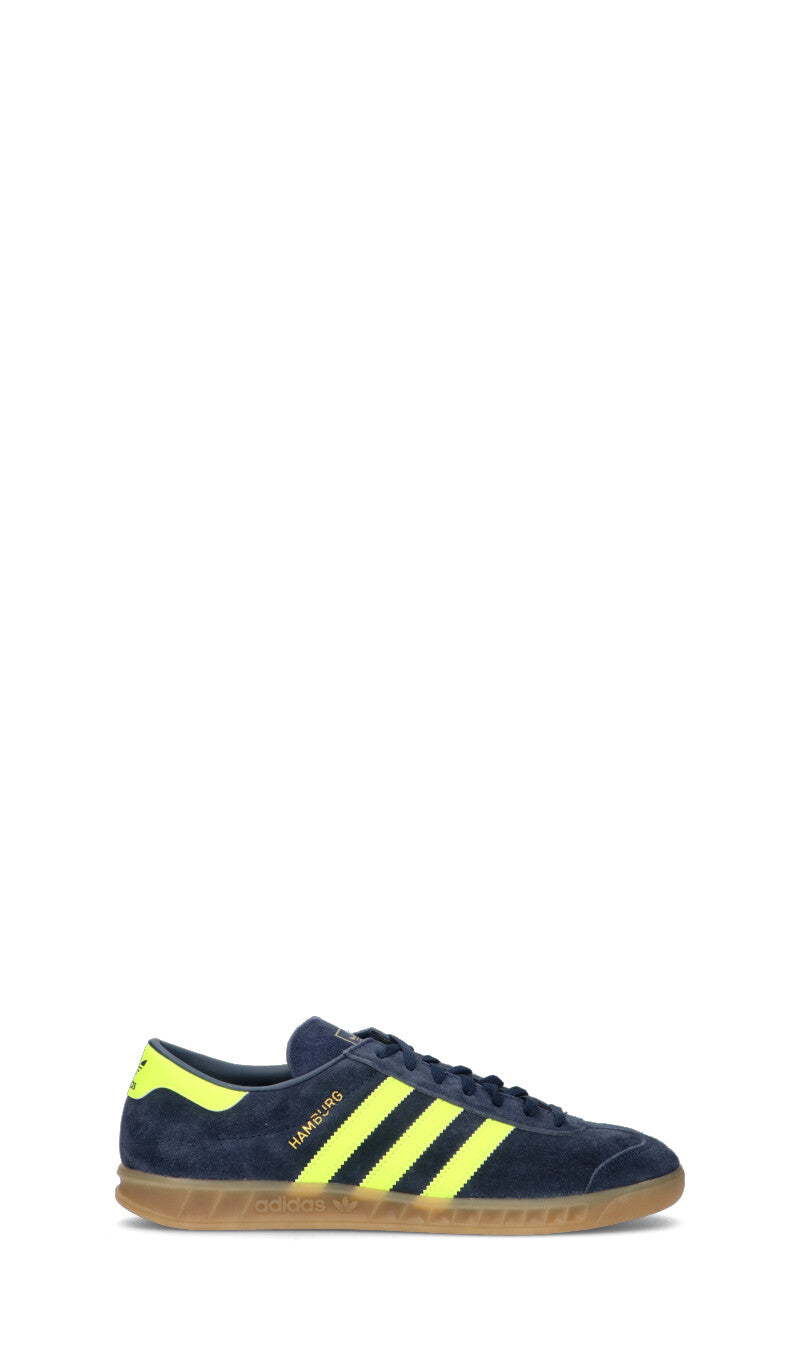 ADIDAS - HAMBURG W Sneaker donna blu/gialla in suede