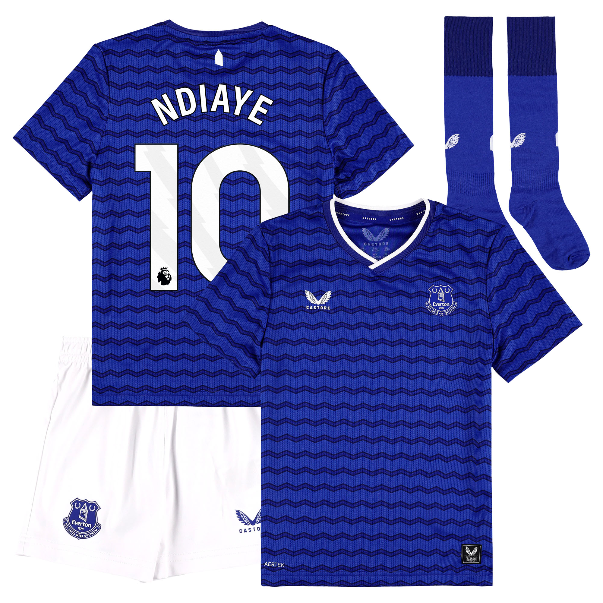 Everton Castore 2025-26 Heim-Kit - Kleinkinder mit Aufdruck Ndiaye 10 Image