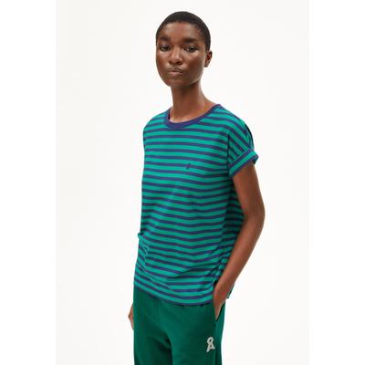 IDAARA STRIPES T-SHIRT - Frauen Loose Fit T-Shirt - mehrfarbig (Größe: S) Image