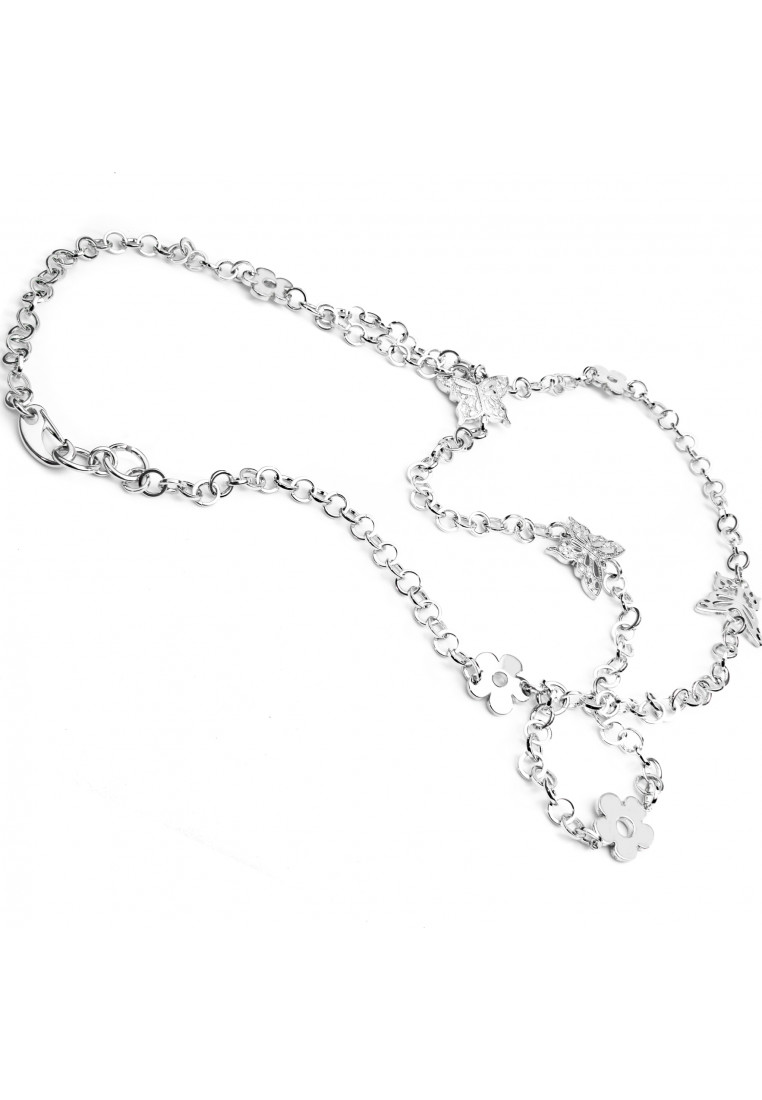 Folli Follie Womens 3N7F149C Ladies Necklace Silver Sterling - One Size | Folli Follie Sale | Discount Designer Brands
