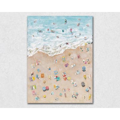 La Casa »Strandszene von oben« Ölbild handbemalt 90x120 cm auf Leinwand Image