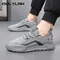 Oulylan Versatile Durable Lightweight Footwear Summer Men Outdoor Retro Sports Shoes Casual Mesh Breathable Flying Weaving Shoes