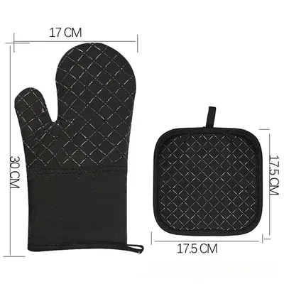 Silicone Insulated Gloves Thick Anti Slip and High-temperature Resistant Microwave Oven Gloves Baking Oven Heat-resistant Gloves