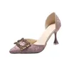 2025 Frauen High Heel Pumps 6 cm/9 cm Spitz Stiletto Niedrigen Absatz frauen Schuhe Büro Dame strass Schuhe Rosa Heels Hochzeit