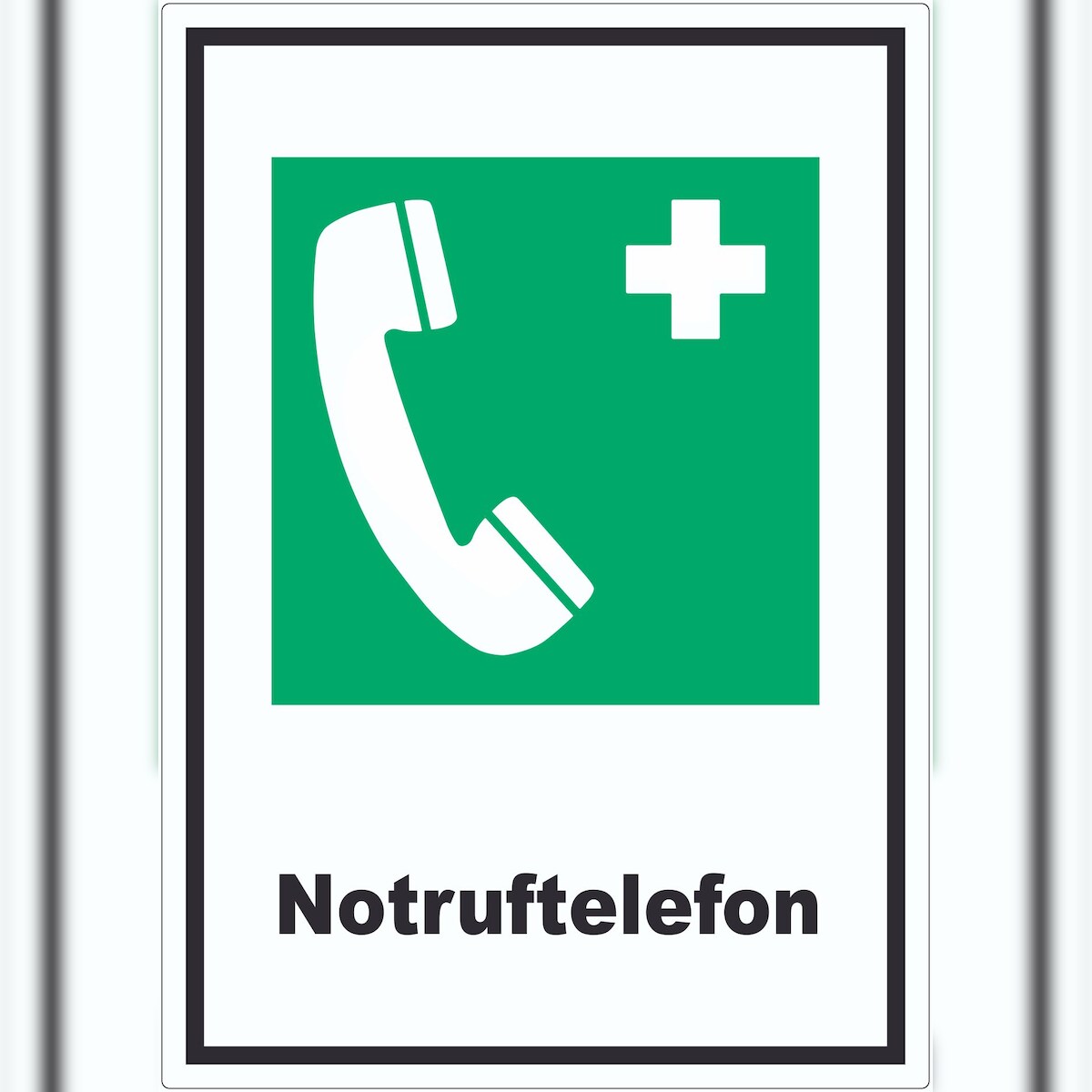 HB-Druck Notruftelefon Aufkleber A0 (841x1189mm) Image