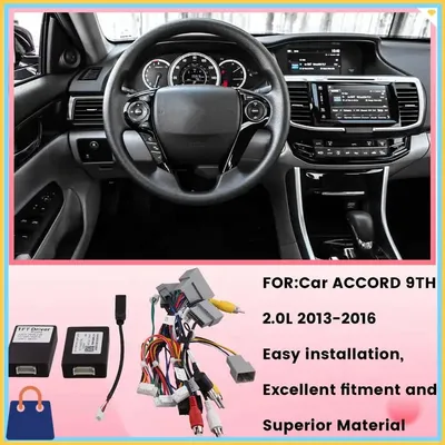 Efficient Car Radio Canbus Box For HONDA ACCORD 9TH 2.0L 2014-2017 Auto Wiring Harness Power Cable Decoder Adapter